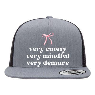 Very Demure Very Mindful Very Cutesy Flat Bill Trucker Hat