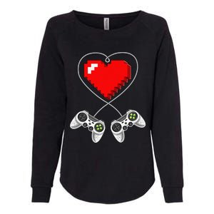 Valentine's Day Video Game Controller Heart Gamer Gifts Womens California Wash Sweatshirt