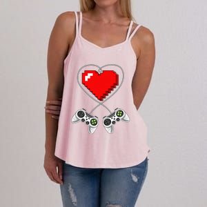 Valentine's Day Video Game Controller Heart Gamer Gifts Women's Strappy Tank