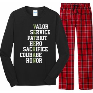 Veterans Day Veterans Thank You For Your Service Long Sleeve Pajama Set