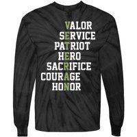 Veterans Day Veterans Thank You For Your Service Tie-Dye Long Sleeve Shirt