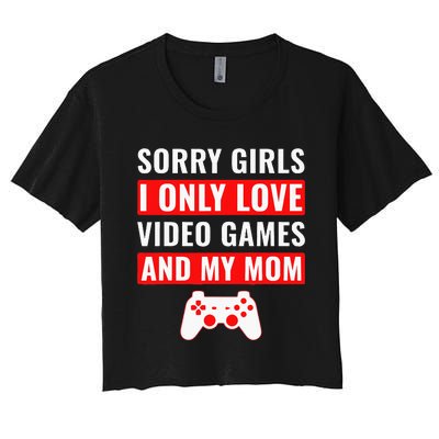 Valentines Day Video Games Women's Crop Top Tee