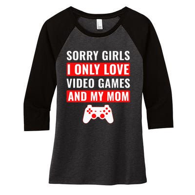 Valentines Day Video Games Women's Tri-Blend 3/4-Sleeve Raglan Shirt