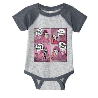 Very Demure Very Minful Very Scary Meme Halloween Infant Baby Jersey Bodysuit