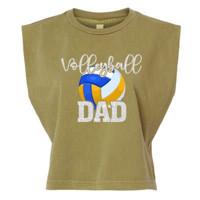 Volleyball Dad Vintage Volleyball Family Matching Great Gift Garment-Dyed Women's Muscle Tee