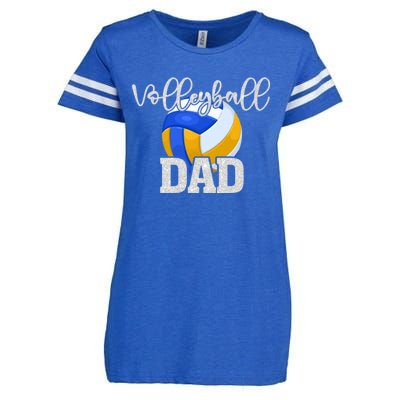 Volleyball Dad Vintage Volleyball Family Matching Great Gift Enza Ladies Jersey Football T-Shirt