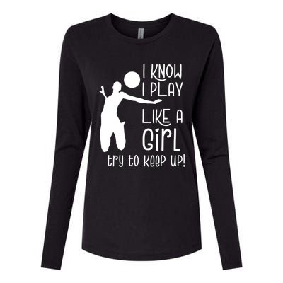 Volleyball Daughter Volleyball Cool Gift Womens Cotton Relaxed Long Sleeve T-Shirt