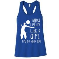 Volleyball Daughter Volleyball Cool Gift Women's Racerback Tank