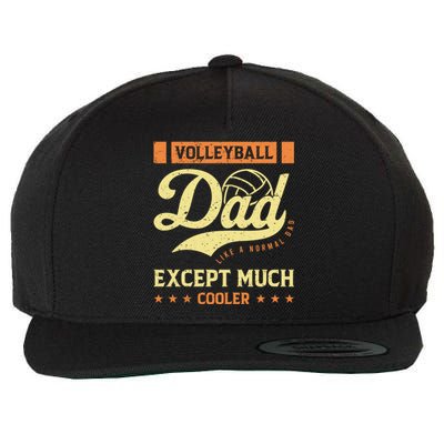 Volleyball Dad Volleyball Cute Gift For The Supportive Dad Great Gift Wool Snapback Cap