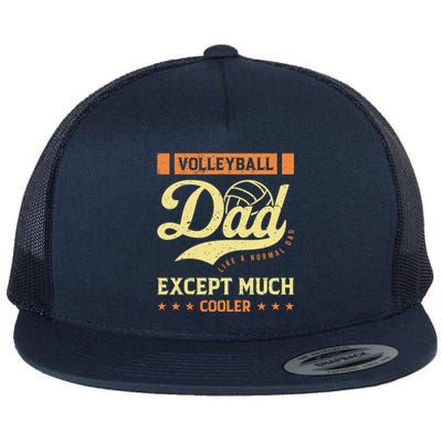 Volleyball Dad Volleyball Cute Gift For The Supportive Dad Great Gift Flat Bill Trucker Hat