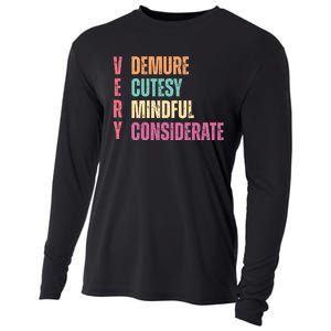 Very Demure Very Cutesy Very Mindful Very Considerate Cooling Performance Long Sleeve Crew