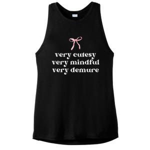 Very Demure Very Mindful Very Cutesy Ladies PosiCharge Tri-Blend Wicking Tank