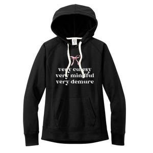 Very Demure Very Mindful Very Cutesy Women's Fleece Hoodie