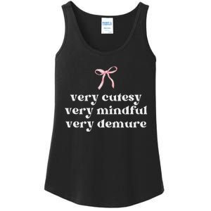 Very Demure Very Mindful Very Cutesy Ladies Essential Tank