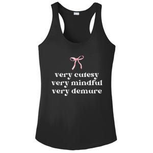 Very Demure Very Mindful Very Cutesy Ladies PosiCharge Competitor Racerback Tank