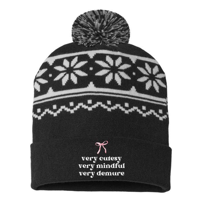 Very Demure Very Mindful Very Cutesy USA-Made Snowflake Beanie