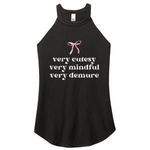 Very Demure Very Mindful Very Cutesy Women's Perfect Tri Rocker Tank