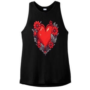 Valentines Day Ladies PosiCharge Tri-Blend Wicking Tank