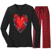 Valentines Day Women's Long Sleeve Flannel Pajama Set 