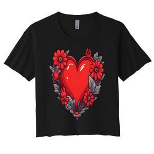 Valentines Day Women's Crop Top Tee