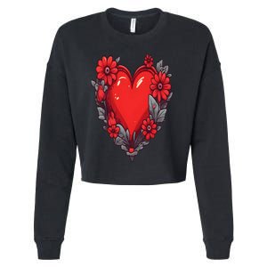 Valentines Day Cropped Pullover Crew