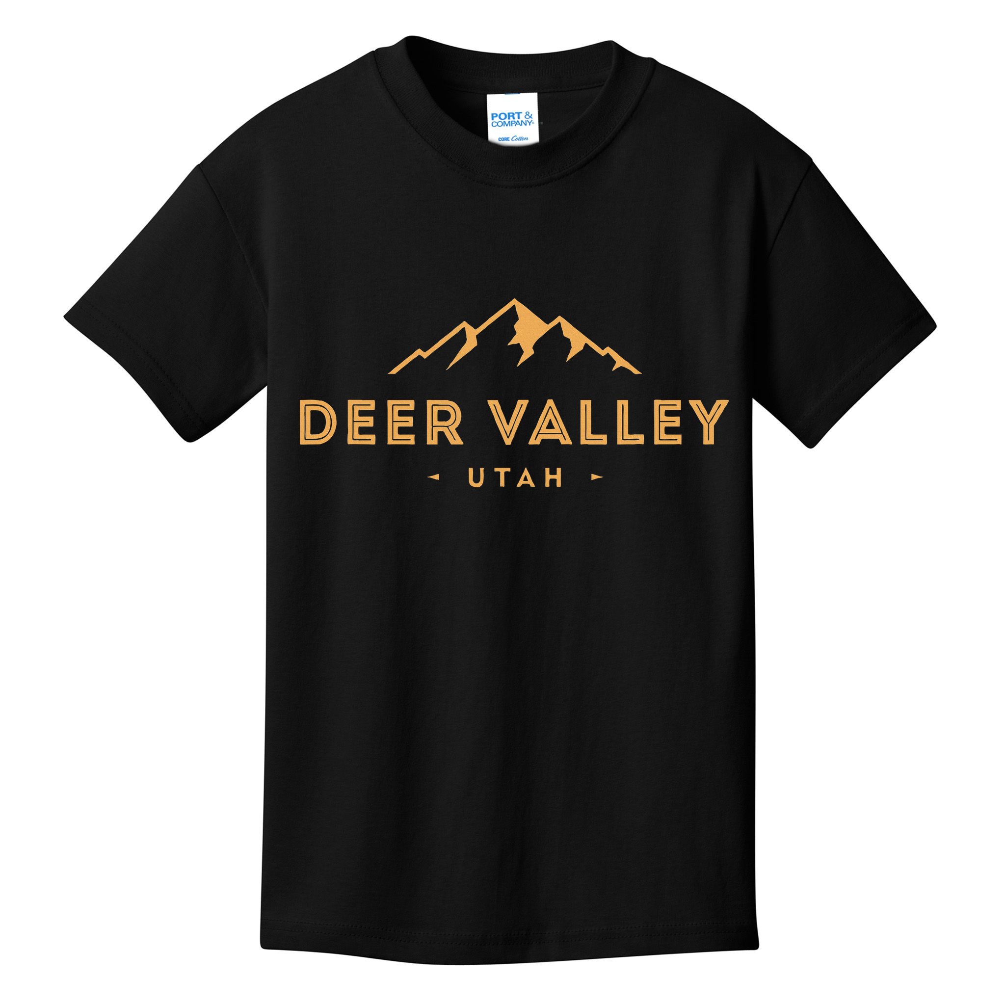 Vintage Deer Valley Ut Retro Mountain Utah Souvenir Kids T-Shirt