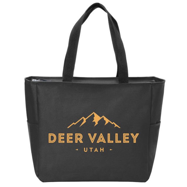 Vintage Deer Valley Ut Retro Mountain Utah Souvenir Zip Tote Bag