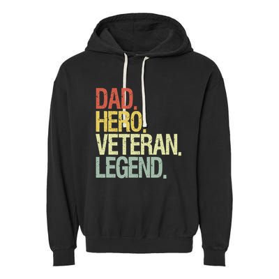 Veteran Dad Garment-Dyed Fleece Hoodie