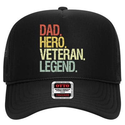 Veteran Dad High Crown Mesh Back Trucker Hat