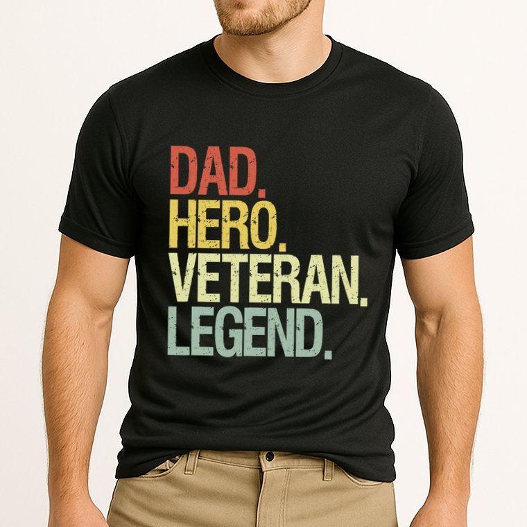 Veteran Dad Cooling Performance Crew T-Shirt