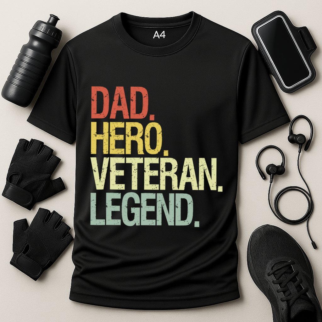 Veteran Dad Cooling Performance Crew T-Shirt