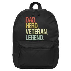 Veteran Dad 16 in Basic Backpack