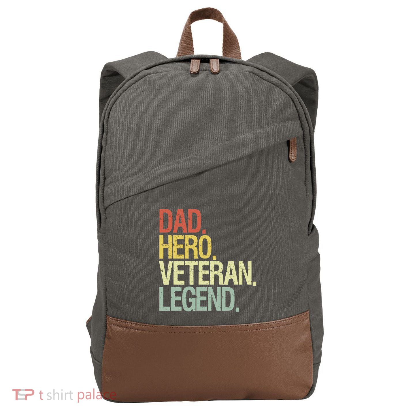 Veteran Dad Cotton Canvas Backpack