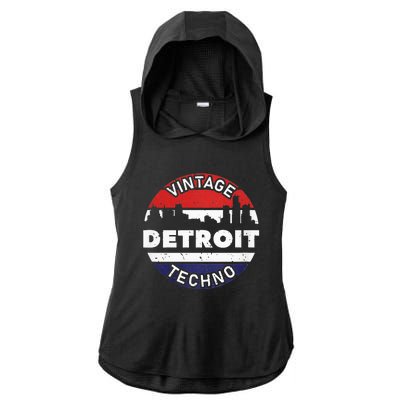 Vintage Detroit Ladies PosiCharge Tri-Blend Wicking Draft Hoodie Tank