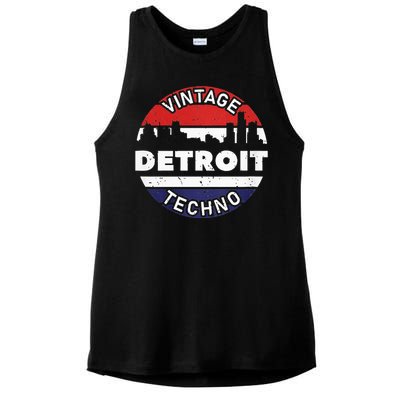 Vintage Detroit Ladies PosiCharge Tri-Blend Wicking Tank