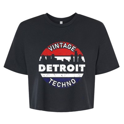 Vintage Detroit Bella+Canvas Jersey Crop Tee