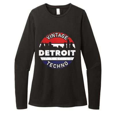 Vintage Detroit Womens CVC Long Sleeve Shirt