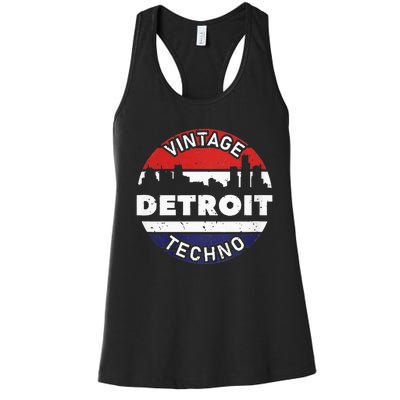 Vintage Detroit Women's Racerback Tank