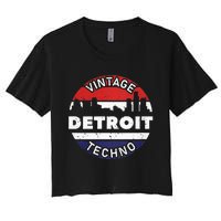 Vintage Detroit Women's Crop Top Tee