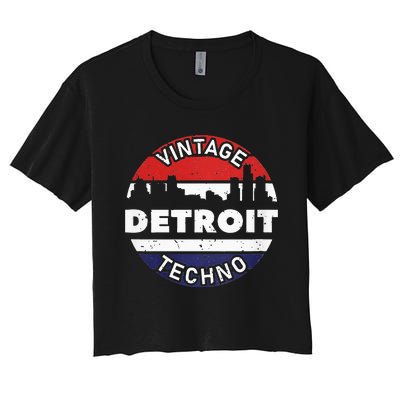 Vintage Detroit Women's Crop Top Tee