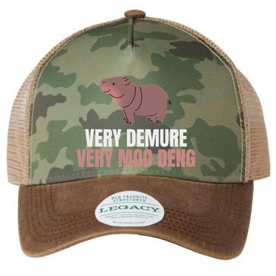 Very Demure Very Moo Deng Pygmy Baby Hippo Mu Deng Legacy Tie Dye Trucker Hat