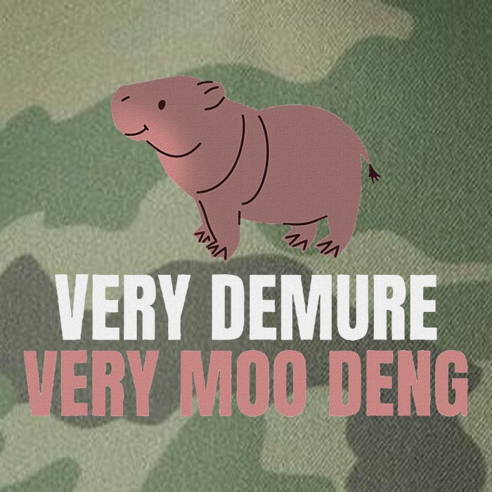 Very Demure Very Moo Deng Pygmy Baby Hippo Mu Deng Legacy Tie Dye Trucker Hat