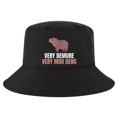 Very Demure Very Moo Deng Pygmy Baby Hippo Mu Deng Cool Comfort Performance Bucket Hat