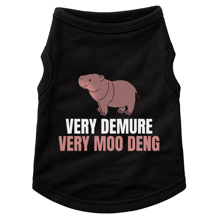 Very Demure Very Moo Deng Pygmy Baby Hippo Mu Deng Doggie Tank