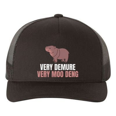 Very Demure Very Moo Deng Pygmy Baby Hippo Mu Deng Yupoong Adult 5-Panel Trucker Hat