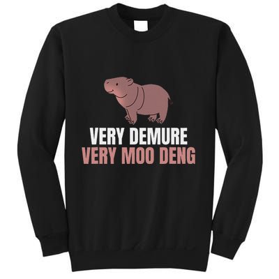 Very Demure Very Moo Deng Pygmy Baby Hippo Mu Deng Sweatshirt