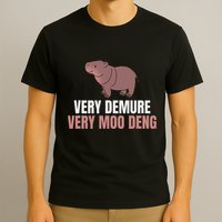 Very Demure Very Moo Deng Pygmy Baby Hippo Mu Deng T-Shirt