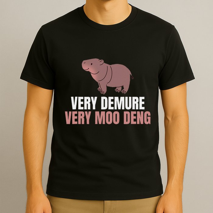 Very Demure Very Moo Deng Pygmy Baby Hippo Mu Deng T-Shirt