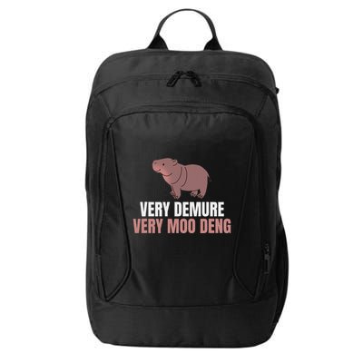 Very Demure Very Moo Deng Pygmy Baby Hippo Mu Deng City Backpack