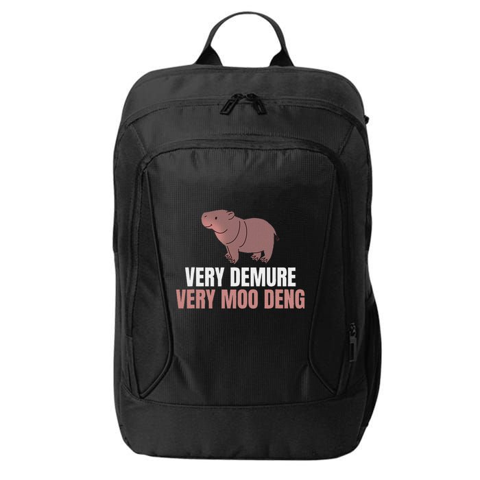 Very Demure Very Moo Deng Pygmy Baby Hippo Mu Deng City Backpack